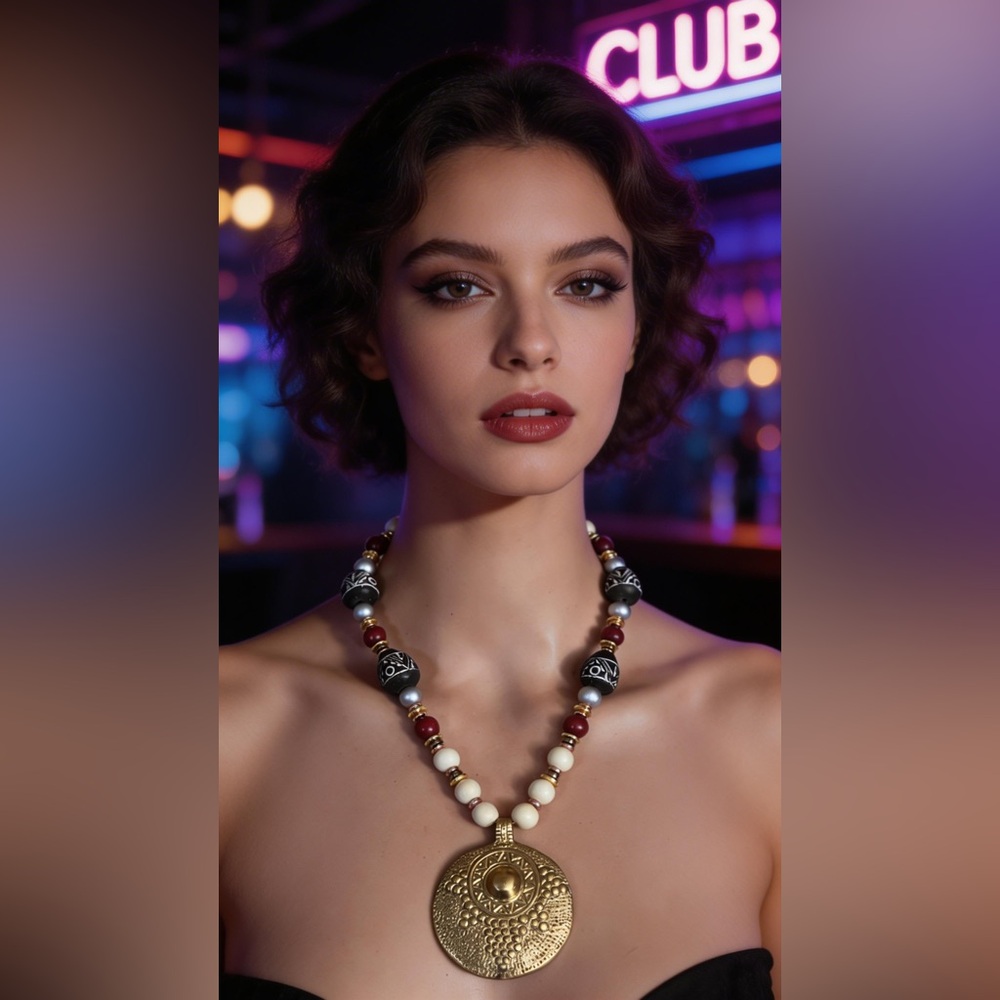 22-1/2 inch colorful beaded necklace NWOT